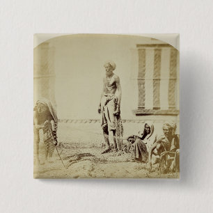 Vogel-Fänger, niedrige Kasten-Hindus in Delhi, 19. Button