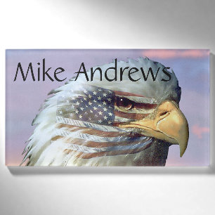 Vogel-Flaggen-Veteranen-Patriot-Namensschild USA Namenschild