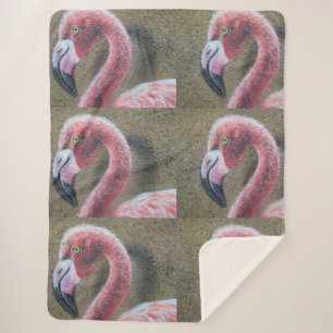 Vogel-Flamingo-Rosa versieht des Sherpadecke