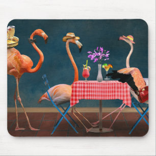 Vogel - Flamingo - Wartetische Mousepad