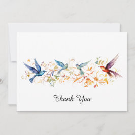 Vögel fliegen Grafikmuster Dankeskarte