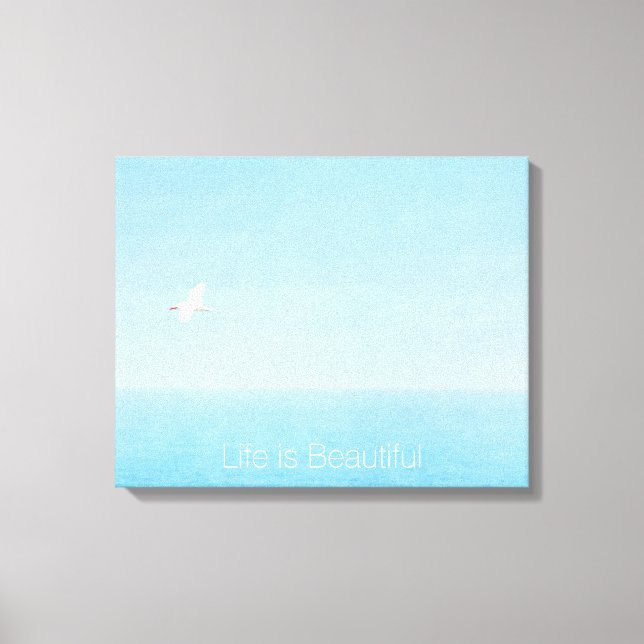 Vogel fliegen über den Ozean in Hawaii Inspiration Leinwanddruck (Vorderseite)