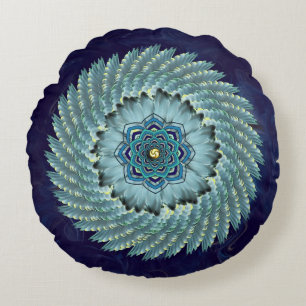 Vogel-Flügel-Lotus-Mandala-rundes Kissen