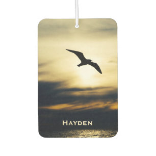 Vogel Flying Silhouette Sunset Personalisiert Autolufterfrischer