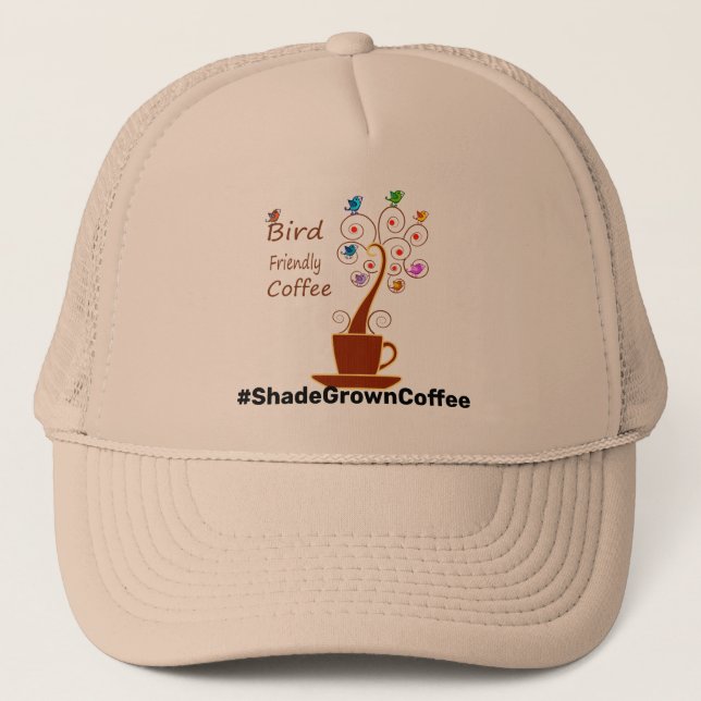 Vogel-freundlicher Kaffee Truckerkappe (Vorderseite)
