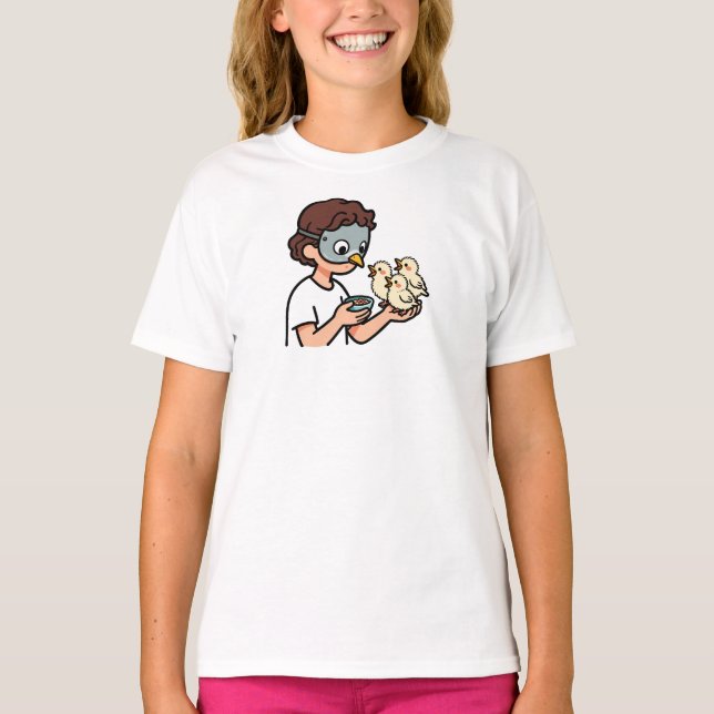 Vögel füttern T-Shirt (Vorderseite)