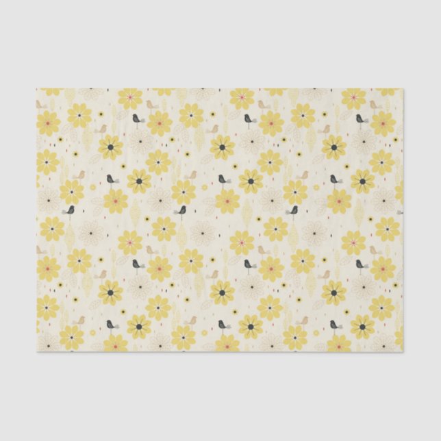 Vogel-Garten Seidenpapier (Vorderseite)