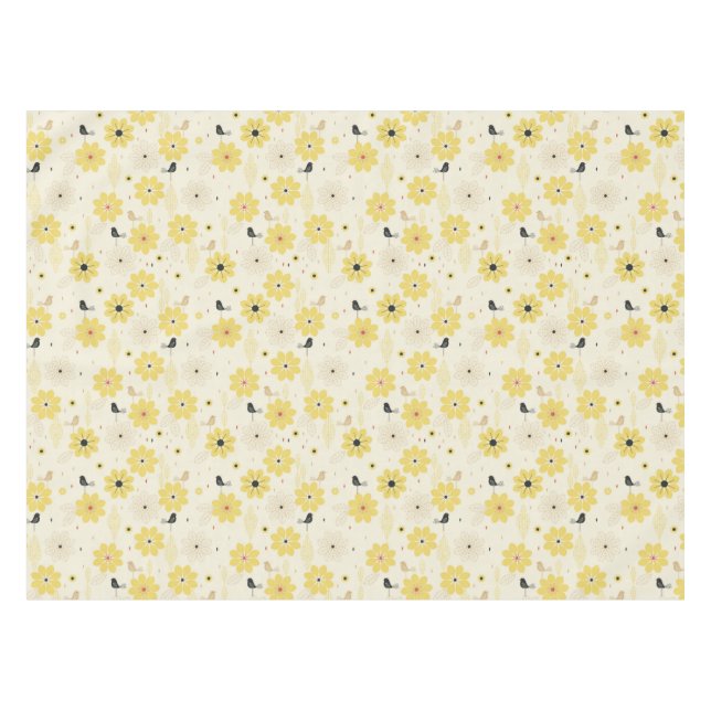 Vogel-Garten Tischdecke (Vorderseite (Horizontal))