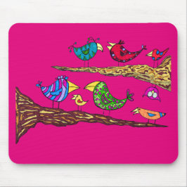 Vogel-Gesprächs-Mausunterlage Mousepad