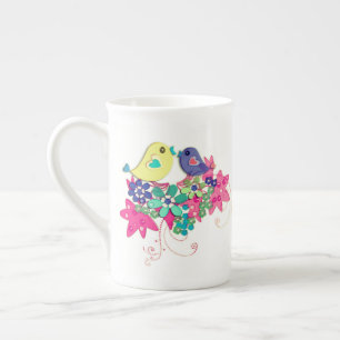 Vögel, Glas-Espressotasse Prozellantasse