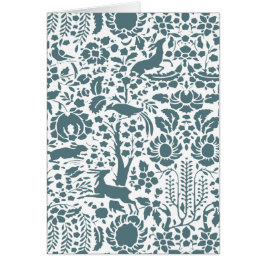 Vögel, Hirsche, Baumfollikelmuster