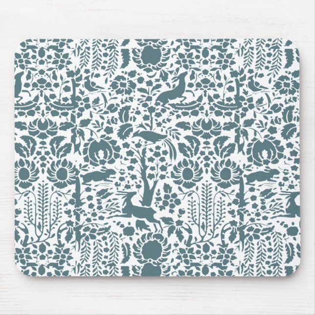 Vögel, Hirsche, Baumfollikelmuster Mousepad (Vorne)