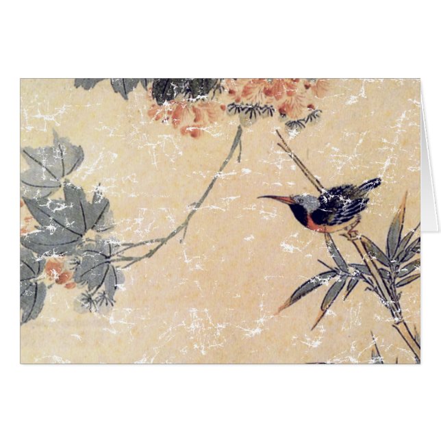 Vogel im Bambus (Vorderseite (Horizontal))