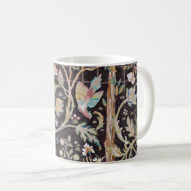 Vögel im Blumengarten, William Morris Kaffeetasse (VorderseiteRechts)