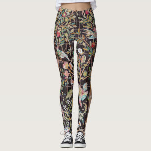 Vögel im Blumengarten, William Morris Leggings