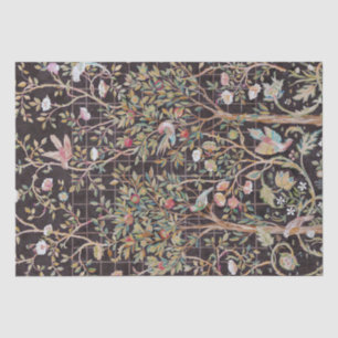 Vögel im Blumengarten, William Morris Seidenpapier