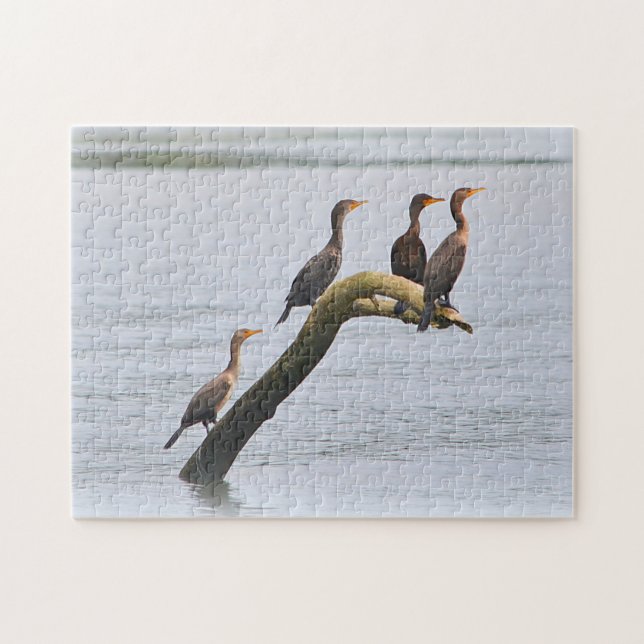 Vögel im Driftwood-Puzzle (Horizontal)
