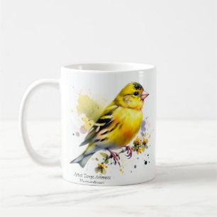 Vögel im Hinterhof/Gelbe Finke Niedlich Kaffeetasse