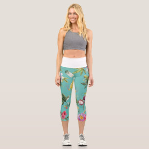 Vögel im Lover und Blume Sommer Leggings