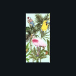 Vögel im Paradies Leinwanddruck<br><div class="desc">Vogelparadies II von Melissa Wang. Tropische Vögel stehen auf tropischen Blätter in unterschiedlichen Formen und Formen. | 143053Z</div>