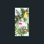 Vögel im Paradies Leinwanddruck<br><div class="desc">Vogelparadies II von Melissa Wang. Tropische Vögel stehen auf tropischen Blätter in unterschiedlichen Formen und Formen. | 143053Z</div>