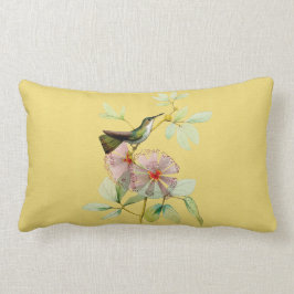 Vogel im Puderquaste-Baum-botanischen lumbalen Lendenkissen