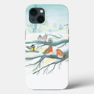 Vögel im weißen Winter Case-Mate iPhone Hülle