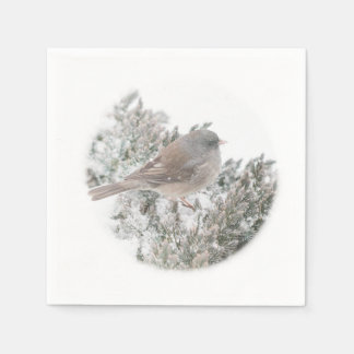 Vogel im Winterpapier Napkins Serviette
