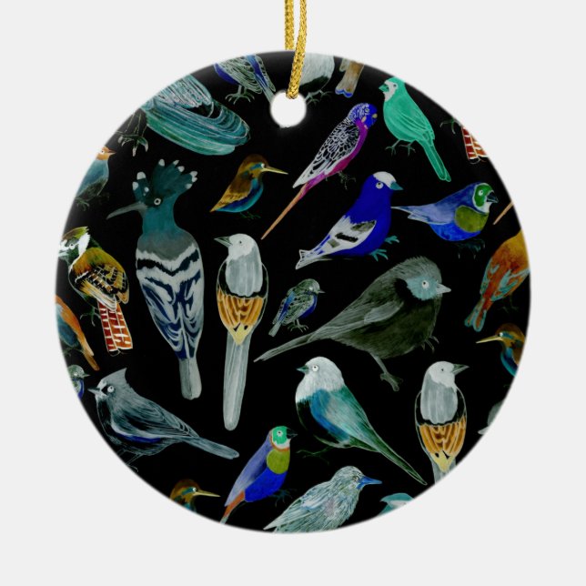 Vögel in Amerika - Heimtiere und wild lebende Vöge Keramik Ornament (Vorne)