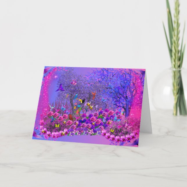 Vögel in Bushs Grußkarte Karte (Vorderseite)