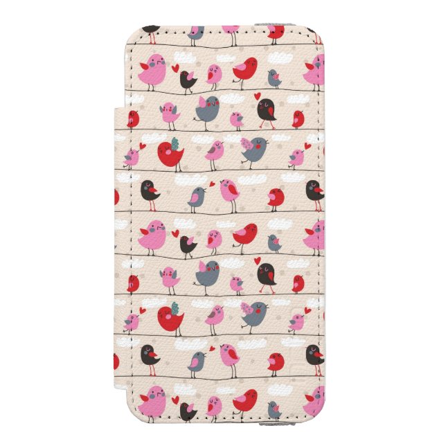 Vögel in der Liebe Incipio iPhone Geldbeutel-Hülle (Folio Vorderseite)