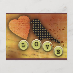 Vögel in der Liebe Postkarte