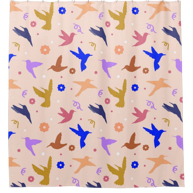 Vögel in der Luft Duschvorhang (Vorderseite)