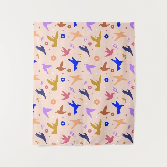 Vögel in der Luft Wandteppich (Vorderseite)