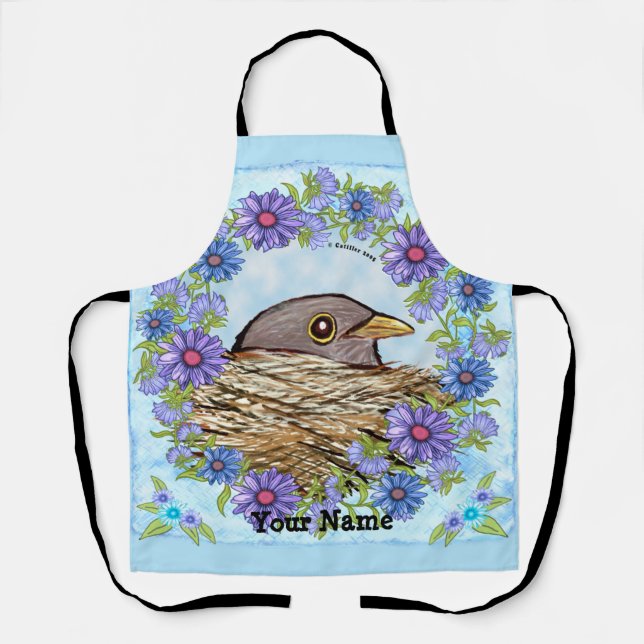 Vogel in der Nest-Schürze Schürze (Vorderseite)
