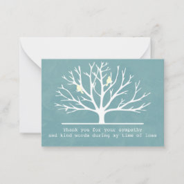 Vögel in der Silhouette Bäume Danke Karte