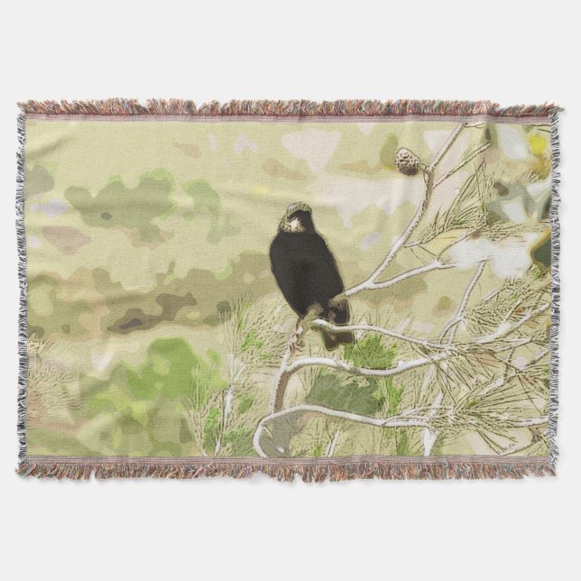 Vogel in einer Kiefernbaum-Krustenwurzel Decke (Vorderseite)