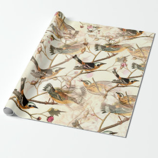 Vögel in einer Zweigstelle Geschenkpapier