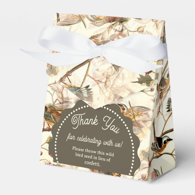 Vögel in einer Zweigstelle Geschenkschachtel (Vorderseite)