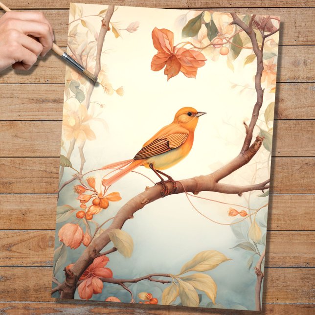 Vogel in Florals 5 Dekoupage Paper Seidenpapier (Von Creator hochgeladen)