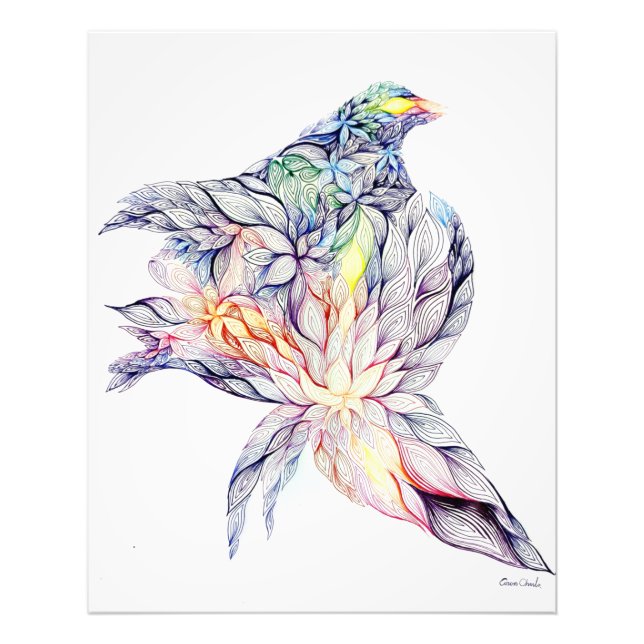 Vogel in ihrem Nest Fotodruck (Vorne)