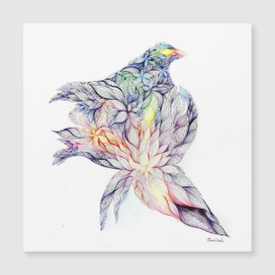 Vogel in ihrem Nest Magnetkarte