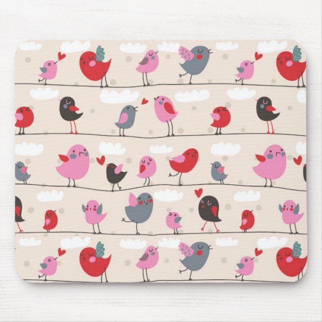 Vögel in Liebe Mousepad (Vorne)