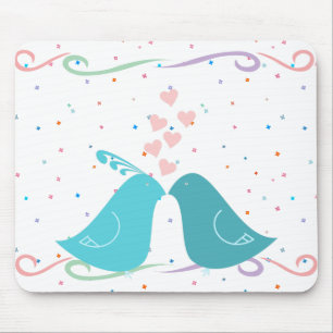 Vögel in Liebe Mousepad