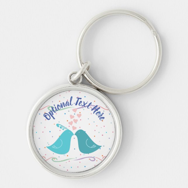 Vögel in Liebe Schlüsselanhänger (Vorne)