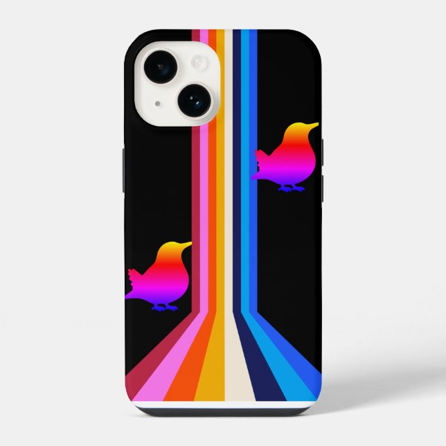 Vögel iPhone 14 Hülle (Rückseite)