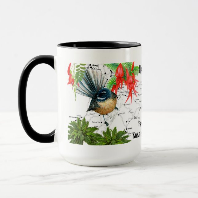Vogel-Kaffee-Tasse Neuseelands gebürtige Tasse (Links)