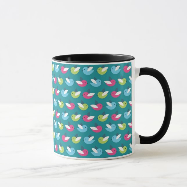 Vögel kopieren Blau Tasse (Rechts)