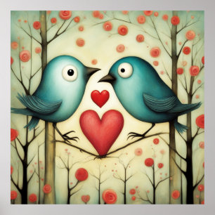 Vogel-Liebe 3 Poster