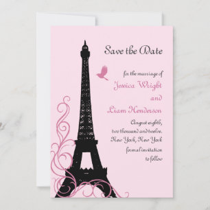 Vögel lieben Save the Date (pink)